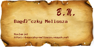 Bagóczky Melissza névjegykártya